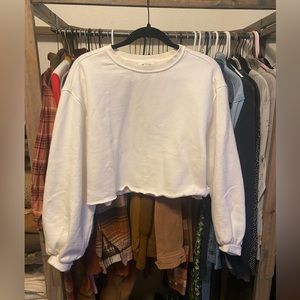 Top Shop Perfect Drop Shoulder Oversized White Sweater